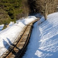 Oravská lesná železnica v zime